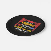 Het theater daar zal drama zijn papieren bordje (Gekanteld)