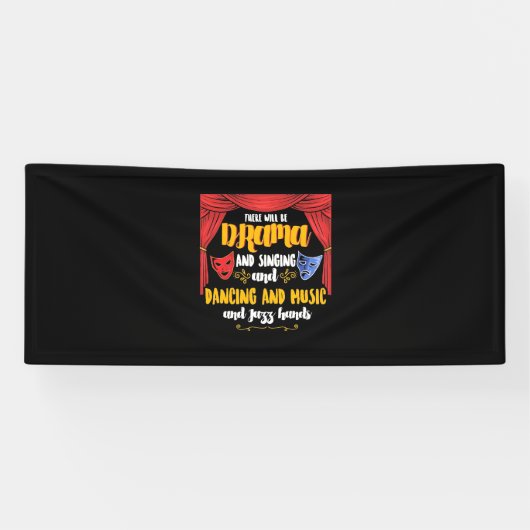 Het theater daar zal drama zijn spandoek (Horizontaal)