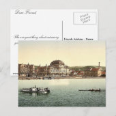 Het theater en de Utoquay, Zürich, de klasse Zwits Briefkaart (Voorkant / Achterkant)