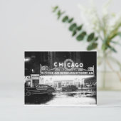 Het theater in Chicago in de jaren veertig van de  Briefkaart (Staand voorkant)