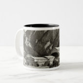 Het theater in Oberammergau, 1930 Tweekleurige Koffiemok (Voorkant links)