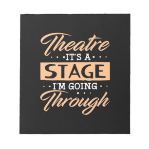 Het theater is een Stage Actor die door gaat Notitieblok