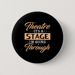Het theater is een Stage Actor die door gaat Ronde Button 5,7 Cm
