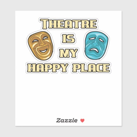 Het theater is mijn favoriete cadeau voor actrice sticker (Vel)