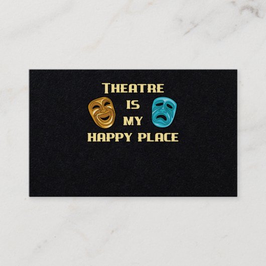 Het theater is mijn favoriete cadeau voor actrice visitekaartje (Voorkant)