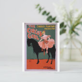 Het  theater van Circus Girl Briefkaart (Staand voorkant)