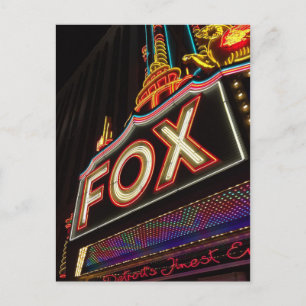 Het Theater van de VOS van Detroit Michigan Briefkaart
