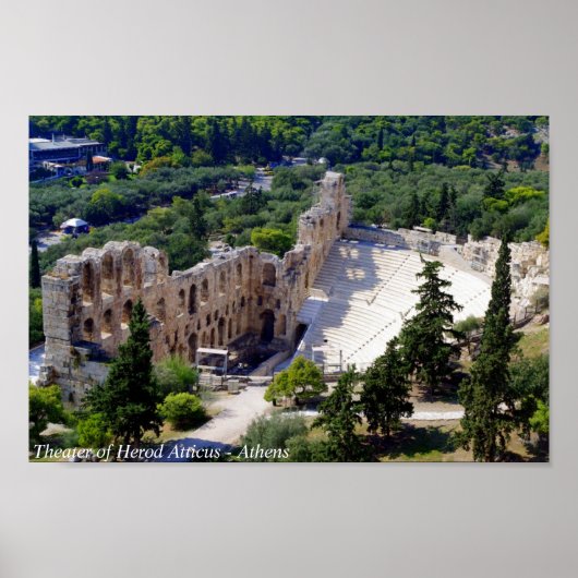 Het theater van Herod Atticus - Athene Poster (Voorkant)