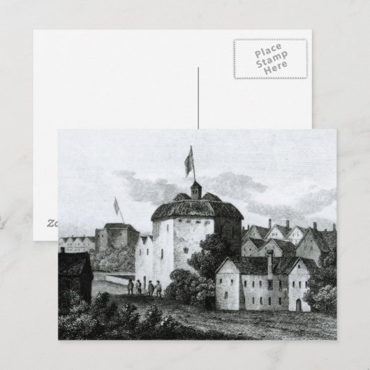 Het theater van het Wereldbol aan de bankzijde Briefkaart (Voorkant / Achterkant)