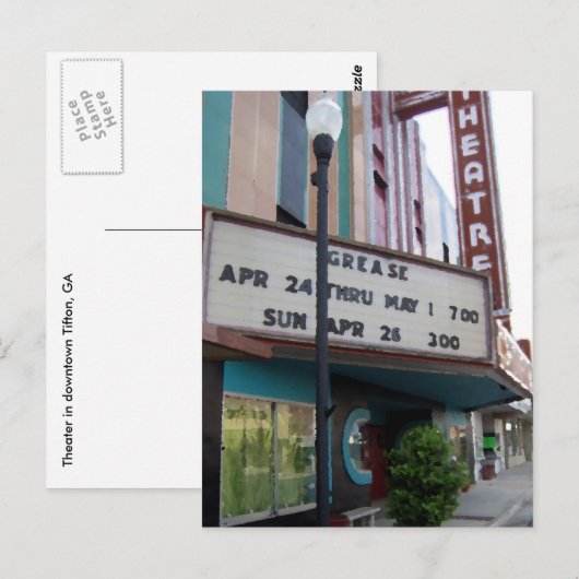 Het theater van Tifton Briefkaart (Voorkant / Achterkant)