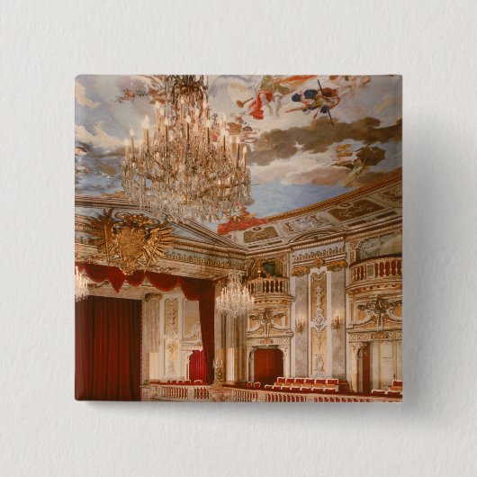 Het theater vierkante button 5,1 cm (Voorkant)