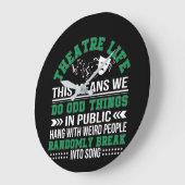 Het theaterleven doet dingen in het openbaar grote klok (Hoek)