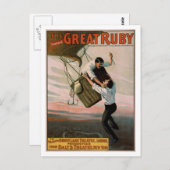 Het  theaterPoster "The Great Ruby" Briefkaart (Voorkant / Achterkant)
