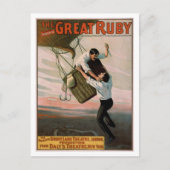 Het  theaterPoster "The Great Ruby" Briefkaart (Voorkant)