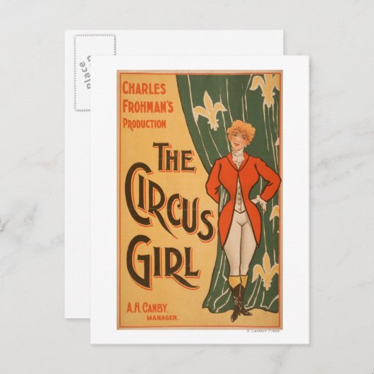 Het theatrisch Poster van Circus Girl #1 Briefkaart (Voorkant / Achterkant)
