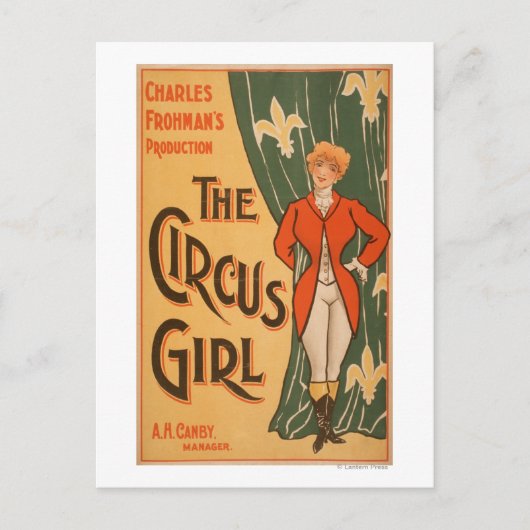 Het theatrisch Poster van Circus Girl #1 Briefkaart (Voorkant)