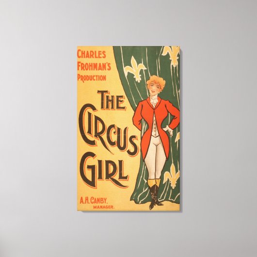 Het theatrisch Poster van Circus Girl #1 Canvas Afdruk (Voorkant)
