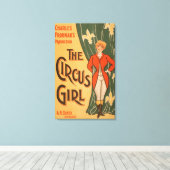 Het theatrisch Poster van Circus Girl #1 Canvas Afdruk (Insitu (Houten vloer))