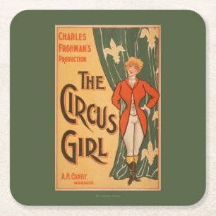 Het theatrisch Poster van Circus Girl #1 Kartonnen Onderzetters