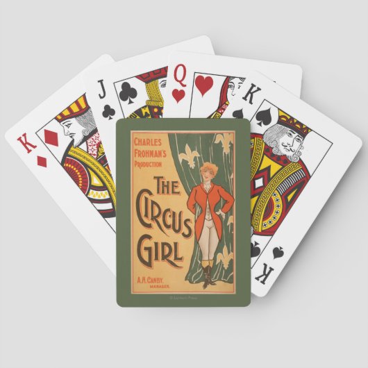 Het theatrisch Poster van Circus Girl #1 Pokerkaarten (Achterkant)