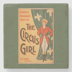 Het theatrisch Poster van Circus Girl #1 Stenen Onderzetter