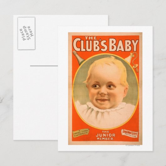 Het theatrisch Poster van de club in Baby Briefkaart (Voorkant / Achterkant)