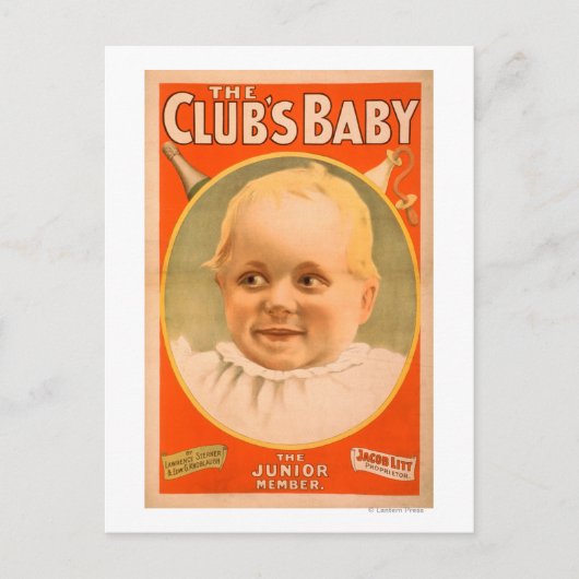 Het theatrisch Poster van de club in Baby Briefkaart (Voorkant)