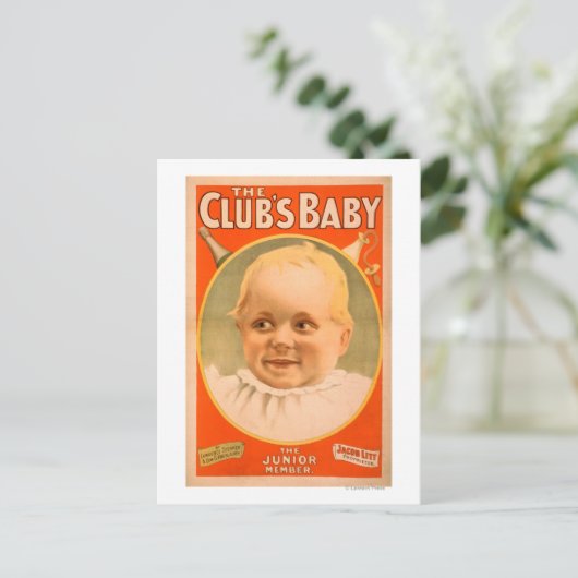 Het theatrisch Poster van de club in Baby Briefkaart (Staand voorkant)