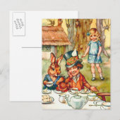HET THEEFEEST VAN MAD HATTER UITNODIGING BRIEFKAART (Voorkant / Achterkant)