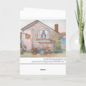 Het Theekopje van de Aardbei van de Verjaardag van Kaart (Achterkant)