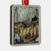 Het theekransje van Boston, 16 December 1773 Metalen Ornament (Rechts)