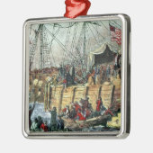 Het theekransje van Boston, 16 December 1773 Metalen Ornament (Links)
