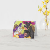 Het Theekransje van de hond en van de Kat/de Kaart (Gele Bloem)