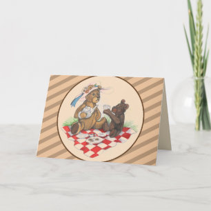 Het Theekransje van de teddybeer Kaart