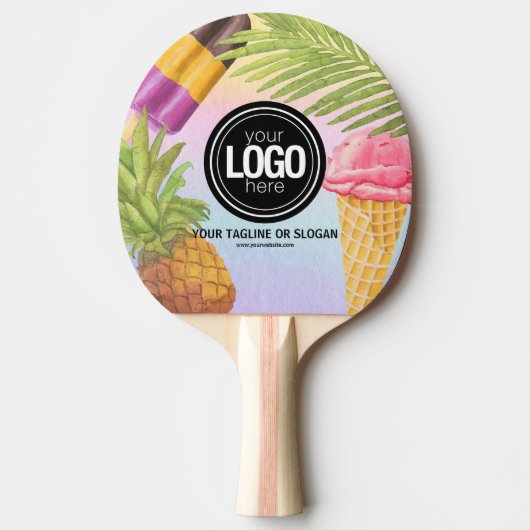 Het thema artsy waterverf-ijs personaliseren tafeltennisbatje (Voorkant)