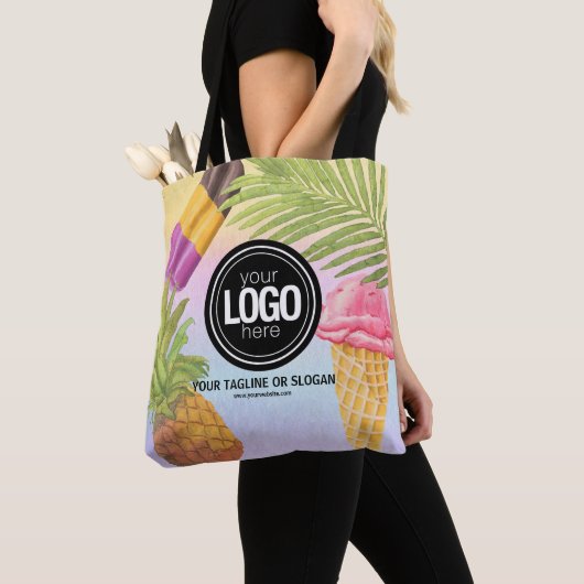 Het thema artsy waterverf-ijs personaliseren tote bag (Dichtbij)