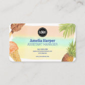 Het thema artsy waterverf-ijs personaliseren visitekaartje (Voorkant)