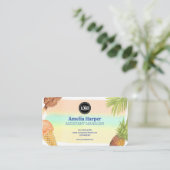 Het thema artsy waterverf-ijs personaliseren visitekaartje (Staand voorkant)