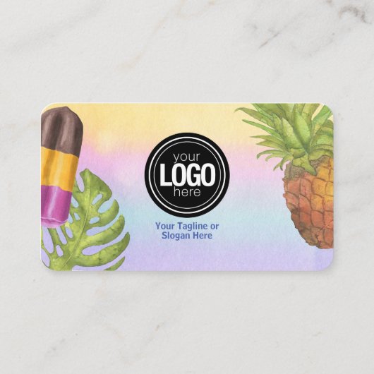 Het thema artsy waterverf-ijs personaliseren visitekaartje (Achterkant)