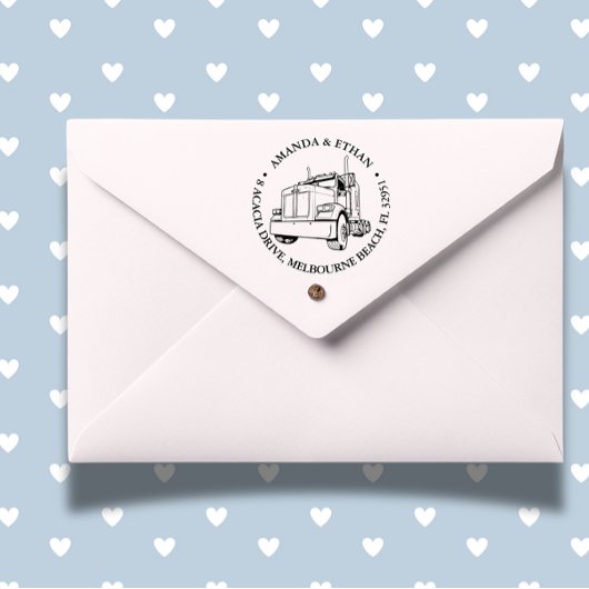 Het thema Bandit Semi Truck Zelfinktende Stempel