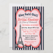 Het thema Bridal Shower Uitnodigingen van Parijs (Voorkant)