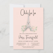 Het thema Bridal Shower Uitnodigingen van Parijs (Voorkant)