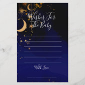 Het thema Cosmic stars wenst het baby shower spel (Voorkant)