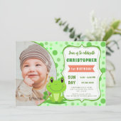 Het thema Groene Stippen van de verjaardagsfeestje Kaart (Staand voorkant)