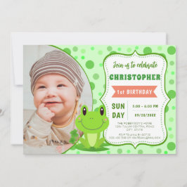 Het thema Groene Stippen van de verjaardagsfeestje Kaart