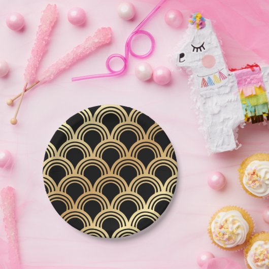 Het thema Grote Gatsby: nieuwjaar 2022 Papieren Bordje (Feest)