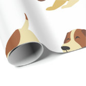 Het thema "Honden en Liefde" Cadeaupapier (Rol Hoek)