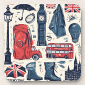 Het thema Londen Engeland Bier Onderzetter (Voorkant)