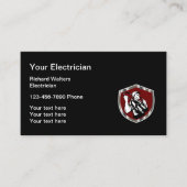 Het thema Retro Electricia Visitekaartje (Voorkant)