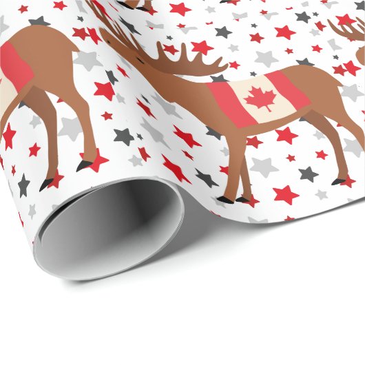 Het thema van Canada Day Cadeaupapier (Rol Hoek)